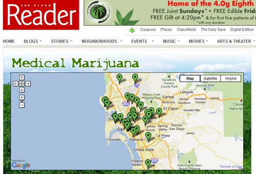 The San Diego Reader runs lots of medical weed ads