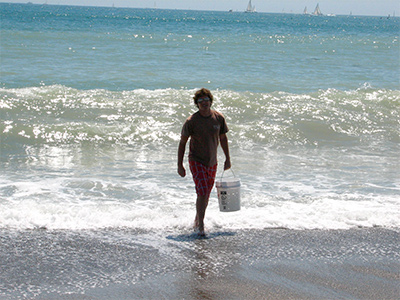 Water quality test beach