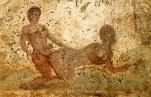 Roman fresco from the Casa del Re di Prussia in Pompeii, circa 69-79 AD.
