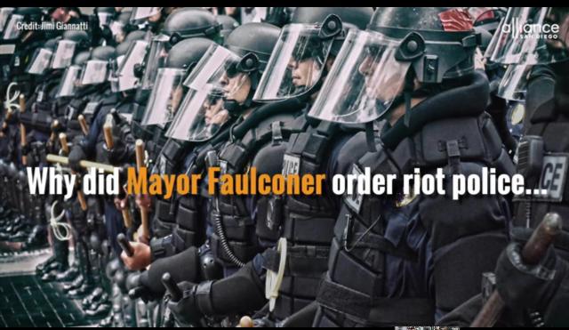 Trump SD protest cops why